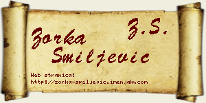 Zorka Smiljević vizit kartica